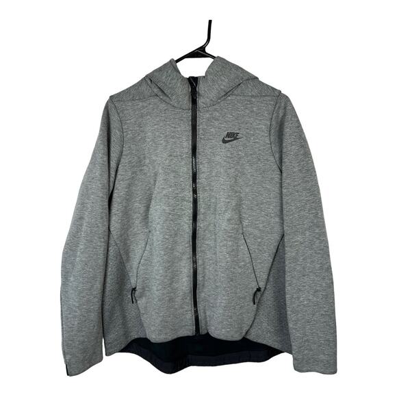 Nike Gray zip up hoodie full zip medium sweatshirt jacket athleisure Casual - Picture 1 of 8
